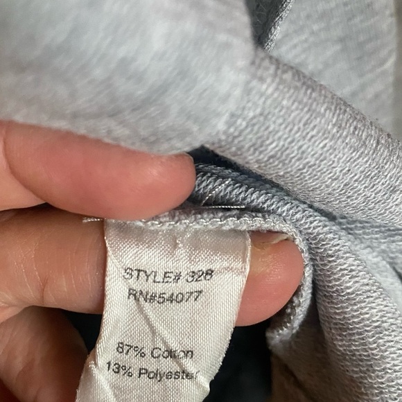 CAbi Sweatshirt Moto jacket with military details Sz S in heather grey - Picture 8 of 10